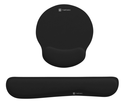 Podkładka pod mysz NATEC POD MYSZ I NADGARSTEK CHIPMUNK ZESTAW ERGONOMICZNY CZARNY NPF-2195